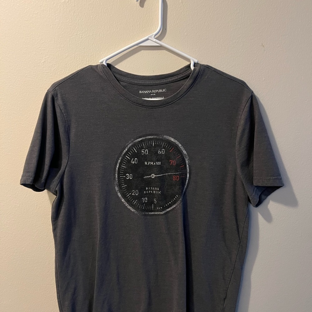 Banana Republic Gray Graphic Men's T-Shirt